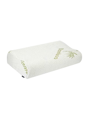 Creative Planet Plush Basic Wave Soft Comfy Memory Foam Pillow, White