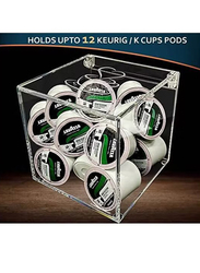 Creative Planet Everything Gets Better with Coffee Acrylic Nespresso Coffee Pods Holder, Clear