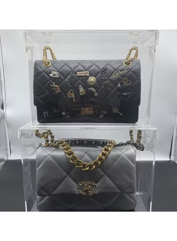 Creative Planet Acrylic Luxury Bag Display Case, 36 x 15 x 28cm, Clear