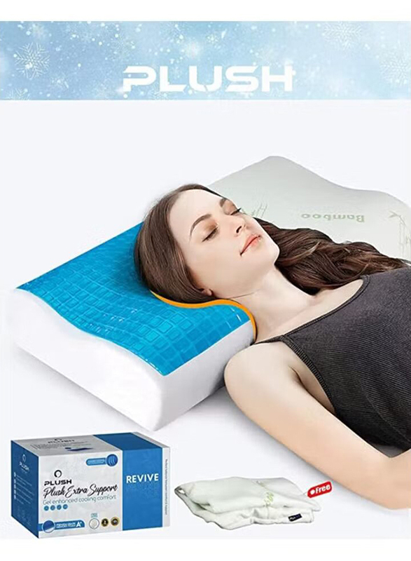 Creative Planet Plush Medical Memory Foam Pillow, White