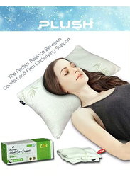 Creative Planet Plush Shredded Memory Foam Pillow, 2 Piece, White