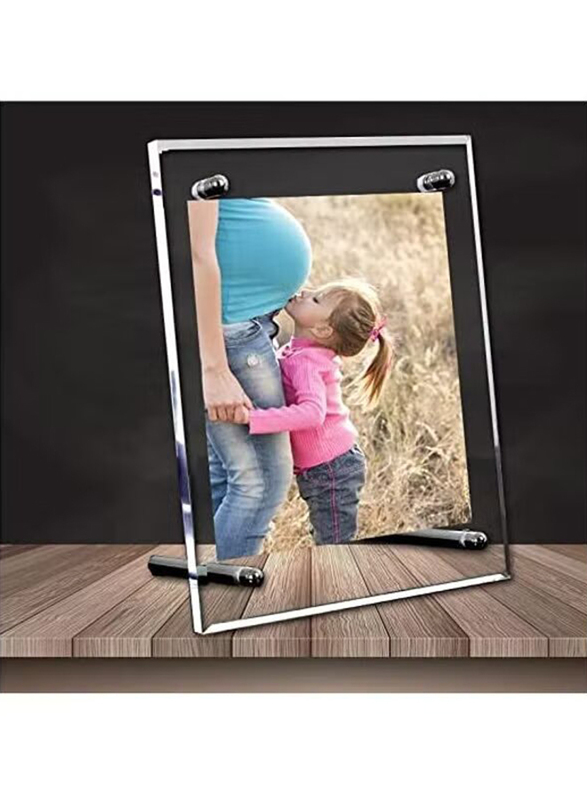 Creative Planet 5R Acrylic Photo Frame Elegant Picture Frame with Stand High Clarity, Clear
