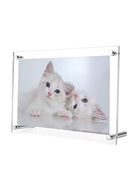 Creative Planet 5R Acrylic Photo Frame Elegant Picture Frame with Stand High Clarity, Transparent