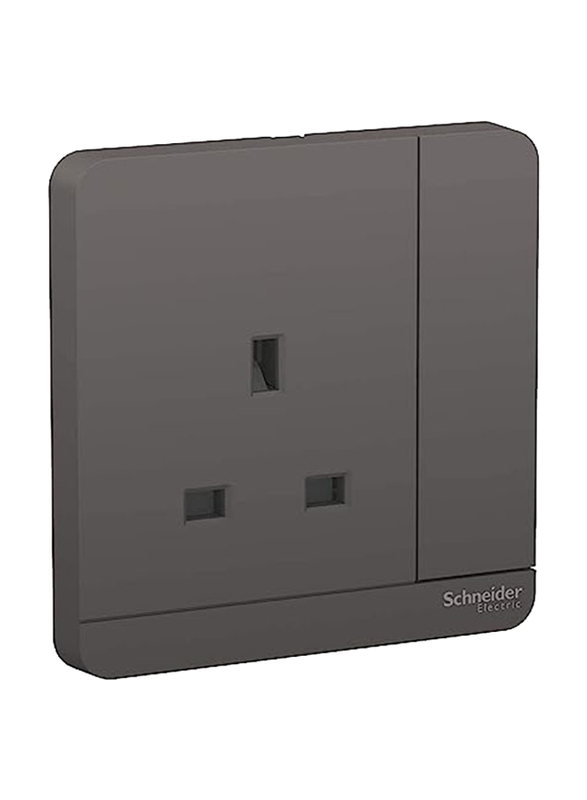 Schneider Electric Avatar On Switched Socket, 3P 13A 250V, E8315_DG_G12, Dark Grey