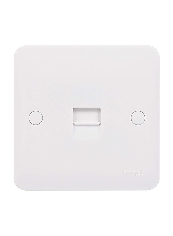 Schneider Electric Lisse Moulded Single Telephone Socket, GGBL7061S, White