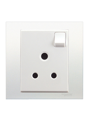 Schneider Electric E15/5-5A 1 Gang Sockets Eseries Switch, White