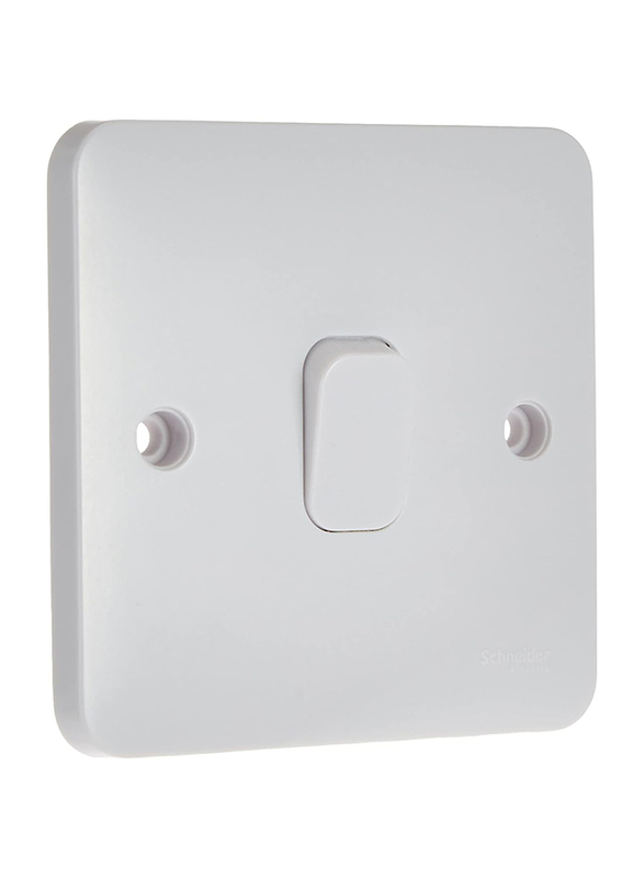 

Schneider Electric Lisse 1 Gang 1 Way Plate Switch, GGBL1011NIS, White