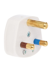 Schneider Electric 15 Amp 3 Pin Plug Top, White
