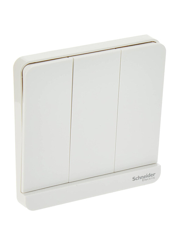

Schneider Electric Avataron 2-Way Plate Switch, 3 Gang 16AX, White