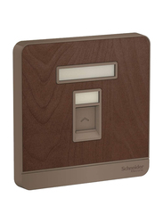 Schneider Electric Avatar On 1 Gang Keystone Wallplate Jack, Wood