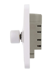 Schneider Electric 4 Gang 2 Way Universal Dimmer, GGBL6042CS, White