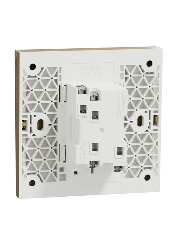 Schneider Electric Avataron C Intermediate Switch with Fluoresent Locator, 1 Gang, 16Ax, 250 V, E8731MF_WG, Wine Gold