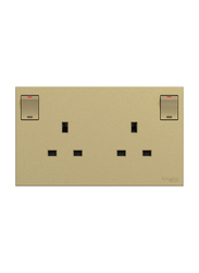 Schneider Electric Avataron C Switched Socket, 2 Gangs, 13A, 250 V, E87T25_WG, Wine Gold