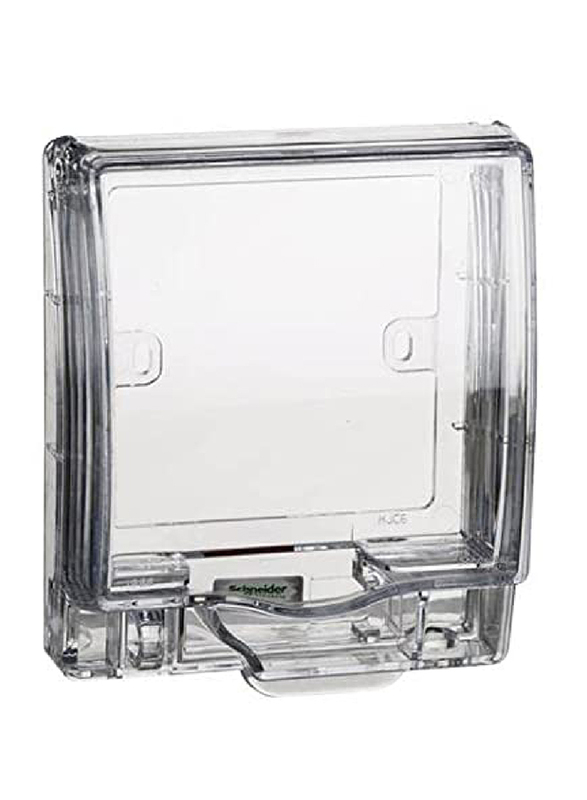 Schneider Electric Heavy Duty Weatherproof Thick Cover Transparent Single One Gang, E223RTR, Clear