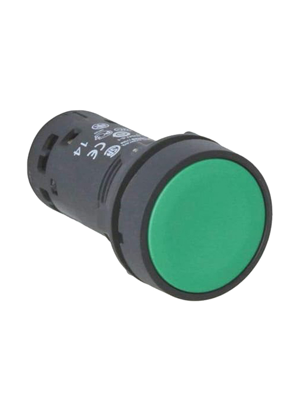 Schneider Electric Monolithic Push Button Plastic 22 Diameters Spring Return Unmarked, Green