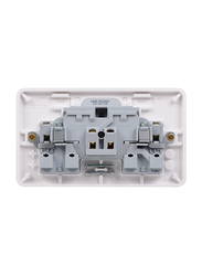 Schneider Electric 13A Lisse Double Pole Switched Double Power Socket, White