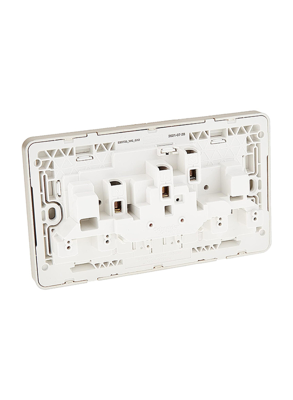 Schneider Electric Avatar On Double Switched Socket, 230 V, E83T25_WG_G12, Gold