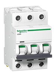 Schneider Electric Acti9 IC60N 3P 16 A C Miniature Circuit Breaker, 440V, White