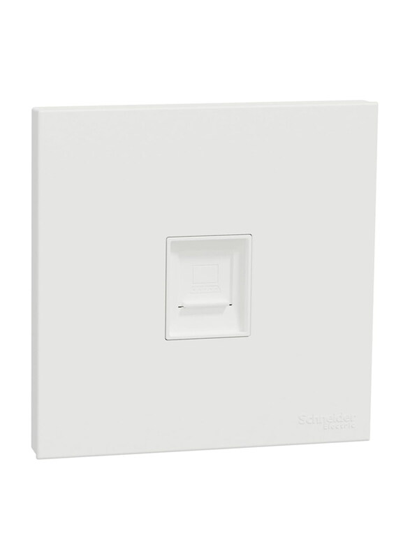 

Schneider Electric Avatar On C 1 Gang Telephone Socket Keystone on Shuttered Wallplate, E8731RJS4_WE, White