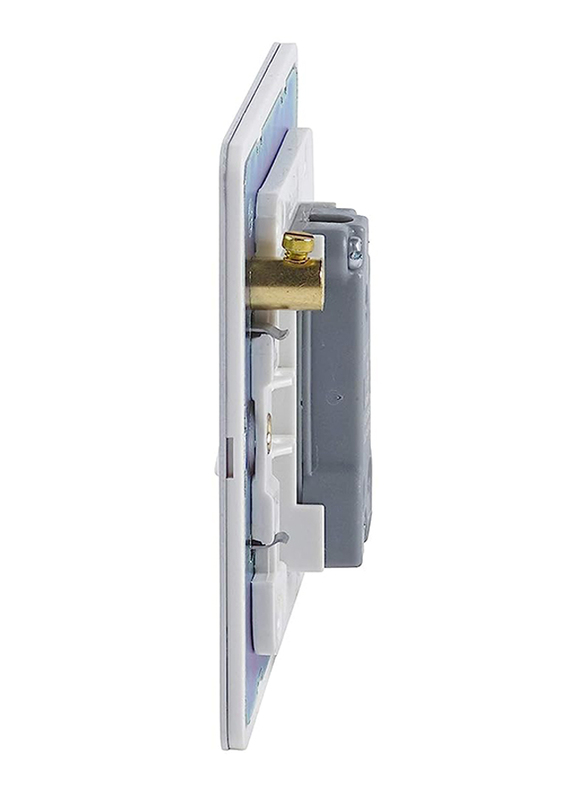 Schneider Electric 16AX Ultimate Screwless Flat Plate Single Retractive 2 Way Light Switch, Silver