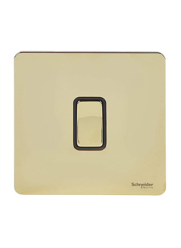 Schneider Electric GU1414-BPB 1 Gang Ultimate Screwless Flat Plate Intermediate Switch, Silver