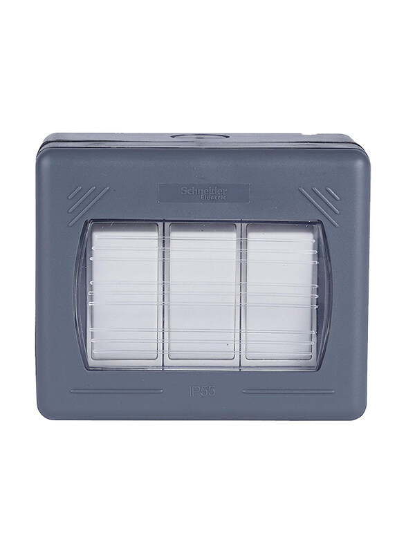 

Schneider Electric 3Gang 2Way Switch Weatherproof Ip55, Blue