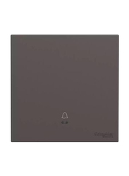 Schneider Electric Fluorecent Locator E8731BP DG 1 Gang 10A 250V Avatar on C Bell Press Switch, Dark Grey