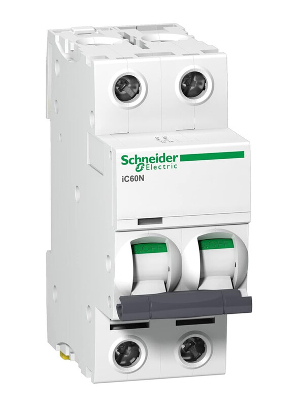 

Schneider Electric Acti9 iC60N 2P 63A C Miniature Circuit Breaker, A9F44263, White