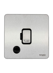 Schneider Electric Ultimate Screwless Flat Plate Unswitched Flex Fused Connection, Silver