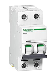 Schneider Electric Acti9 IC60N 2P 40 A C Miniature Circuit Breaker, 440V, White