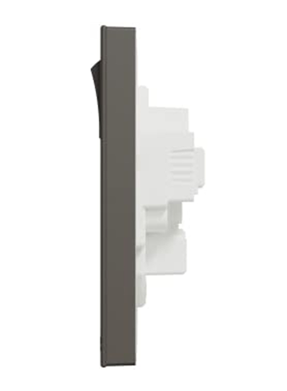 Schneider Electric Avataron C Switched Socket, 1 Gang, 13A, 250 V, E8715_DG, Dark Grey