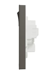 Schneider Electric Avataron C Switched Socket, 1 Gang, 13A, 250 V, E8715_DG, Dark Grey