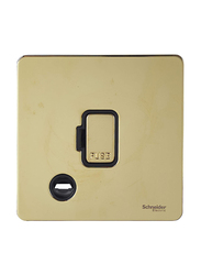 Schneider Electric Ultimate Polished Brass Screw less Flat Plate, 13A, GU5403BPB, Black