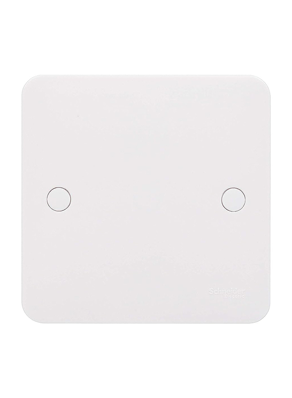 Schneider Electric Lise Moulded Single Blank Plate, White