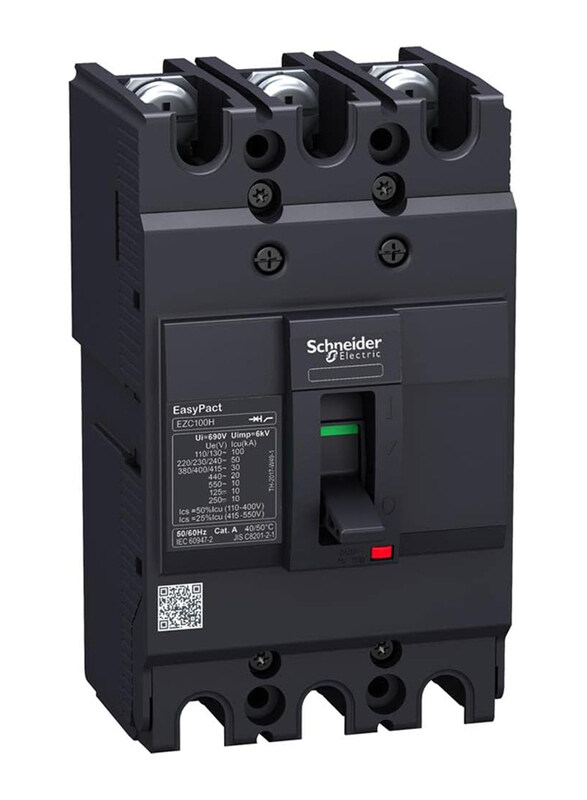 

Schneider Electric 3 Poles Breaker Easy Pact EZC Circuit Breaker, 40A, EZC100N3040, Black