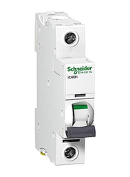 Schneider Electric Acti9 IC60H 1P 16A C Miniature Circuit Breaker, 240V, A9F54116, White