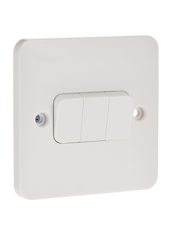 Schneider Electric Lisse Plate Switch, GGBL1032, White