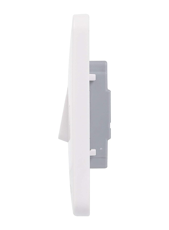 Schneider Electric Ggbl1012Rb Lisse Retractive Plate Switch With Bell Symbol, 1 Gang, 2 Way, 10A, White