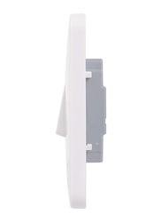 Schneider Electric Ggbl1012Rb Lisse Retractive Plate Switch With Bell Symbol, 1 Gang, 2 Way, 10A, White