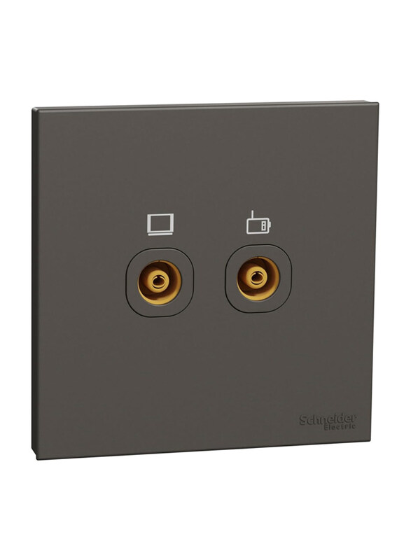 

Schneider Electric Avatar On C 2 Gang TV R Socket, E8732TVFMM_DG, Dark Grey