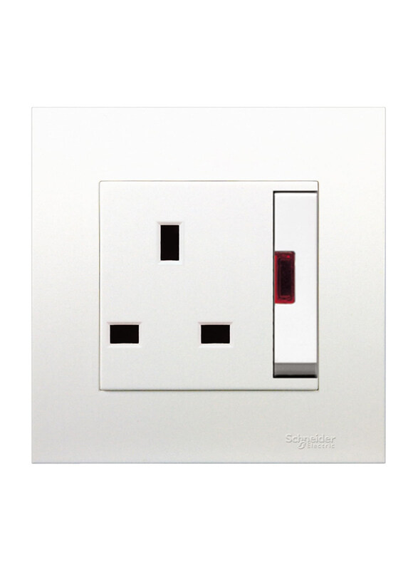 

Schneider Electric Vivace 1 Gang Switched Socket, KB15LDN, White