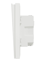 Schneider Electric Avataron C Intermediate Switch with Fluoresent Locator, 1 Gang, 16Ax, 250 V, E8731MF_WE, White