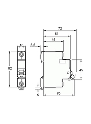 Schneider Electric Miniature Circuit Breaker, EZ9F56132, White