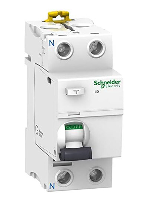 Schneider Electric Acti 9 iID RCCB 2P 25A 300mA Type AC Residual Current Circuit Breaker, A9R74225, White