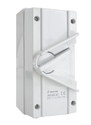 Rexton Weather-proof Isolator, IS200 63A 4 Pole IP66, White