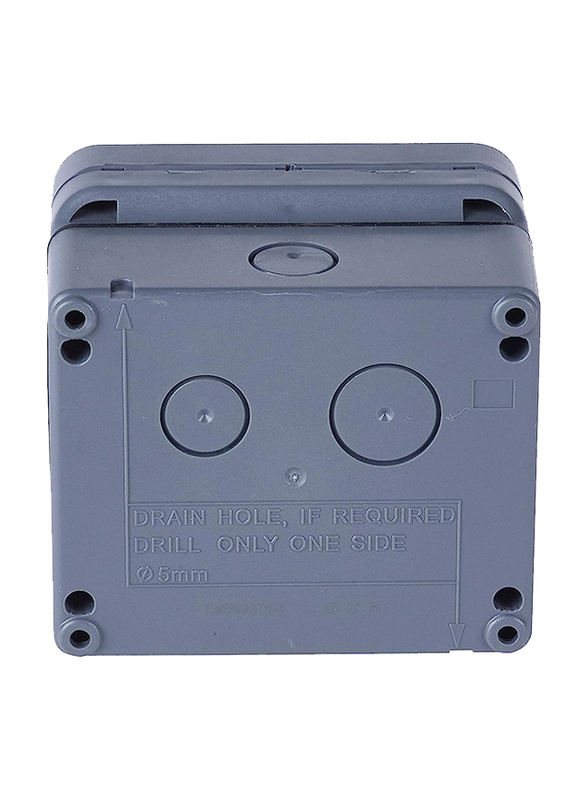 Schneider Electric 13A Exclusive Outdoor Unswitched Single Power Socket, Grey