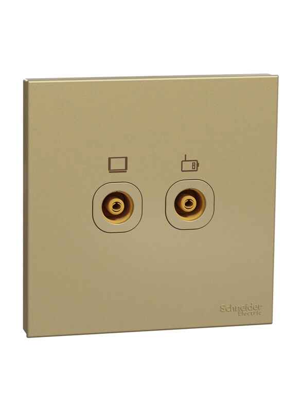 

Schneider Electric Avatar On C 2 Gang TV R Socket, E8732TVFMM_WG, Wine Gold