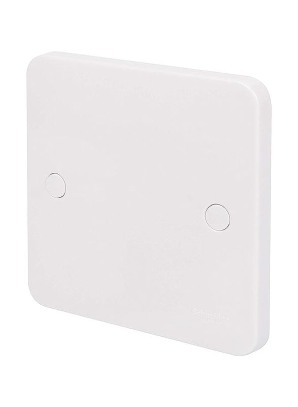 Schneider Electric Lise Moulded Single Blank Plate, White