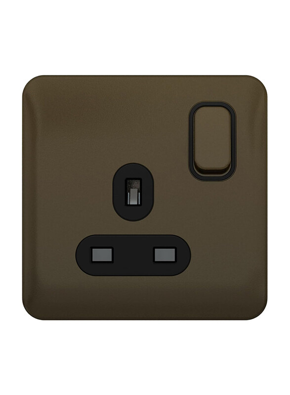 

Schneider Electric Lisse 1 Gang 13A Switched Socket, GGBL3010BMBSG, Mocha Bronze/Black