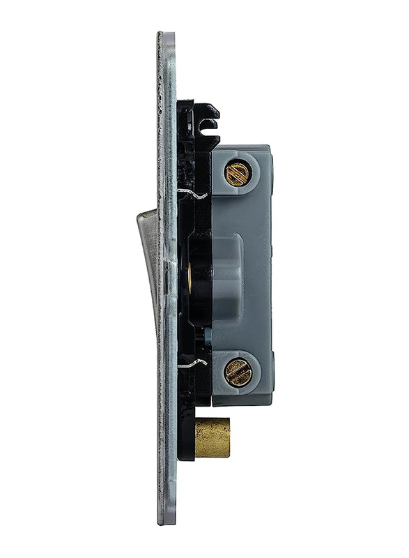 Schneider Electric 1 Gang Ultimate Screwless Flat Plate Intermediate Switch, Silver